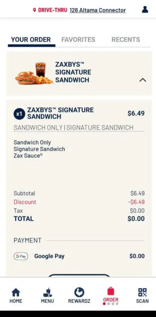 Free Zaxby's Signature Sandwich Today Only