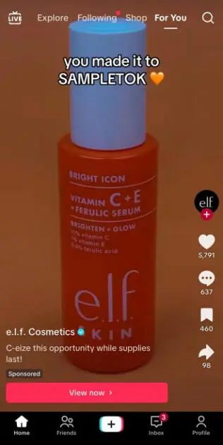 Possible Free e.l.f. SKIN Bright Icon Vitamin C Serum Sample