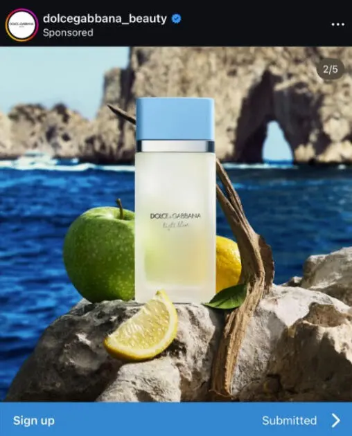 Possible FREE Dolce & Gabbana Light Blue Fragrance Sample