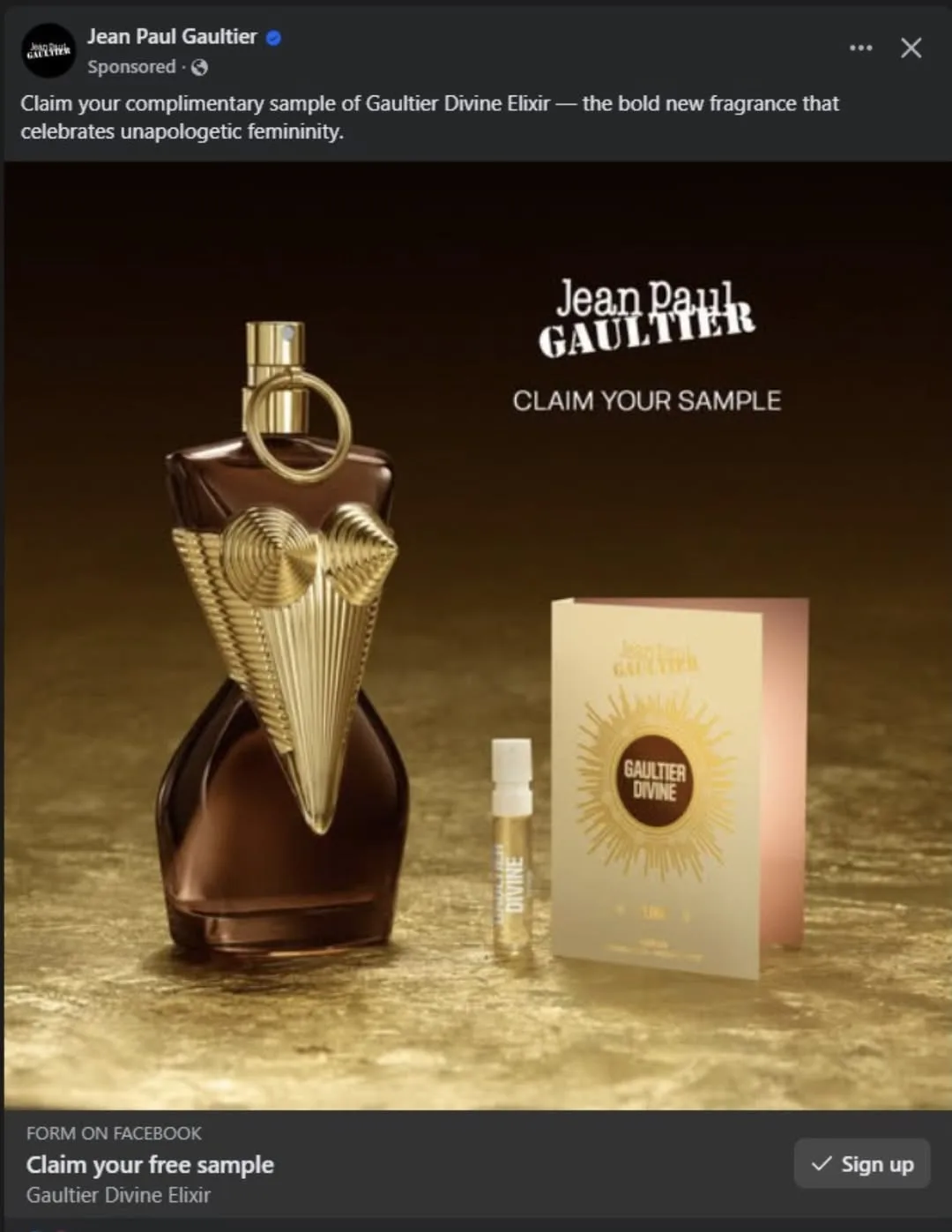 Possible Free Jean Paul Gaultier Fragrance Sample