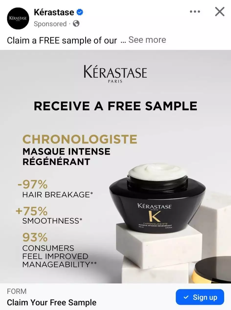 Possible Free Kérastase Chronologiste Hair Mask Sample