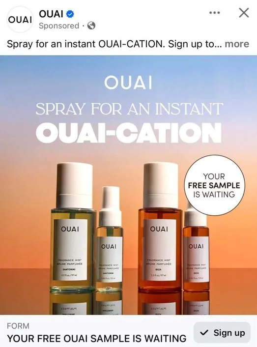 Possible Free OUAI Fragrance Mist Sample