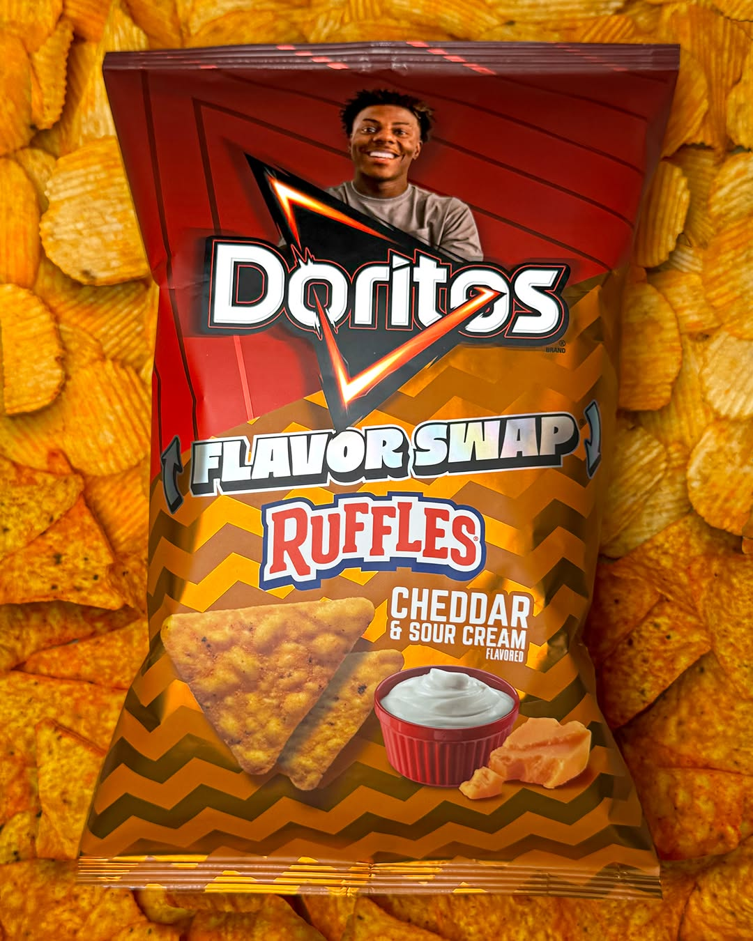 Possible Free Doritos Ruffles Cheddar and Sour Cream Flavor Swap Chips