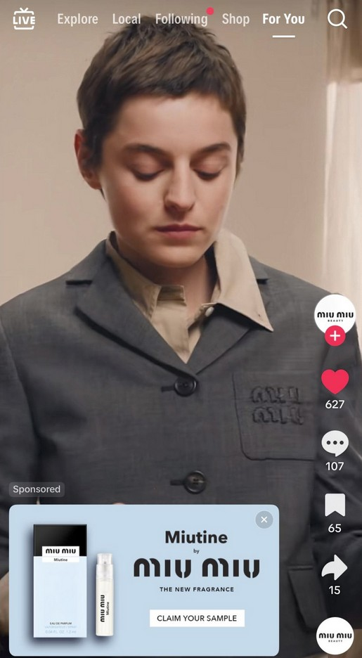 Possible Free MIU MIU MIUTINE Perfume Sample