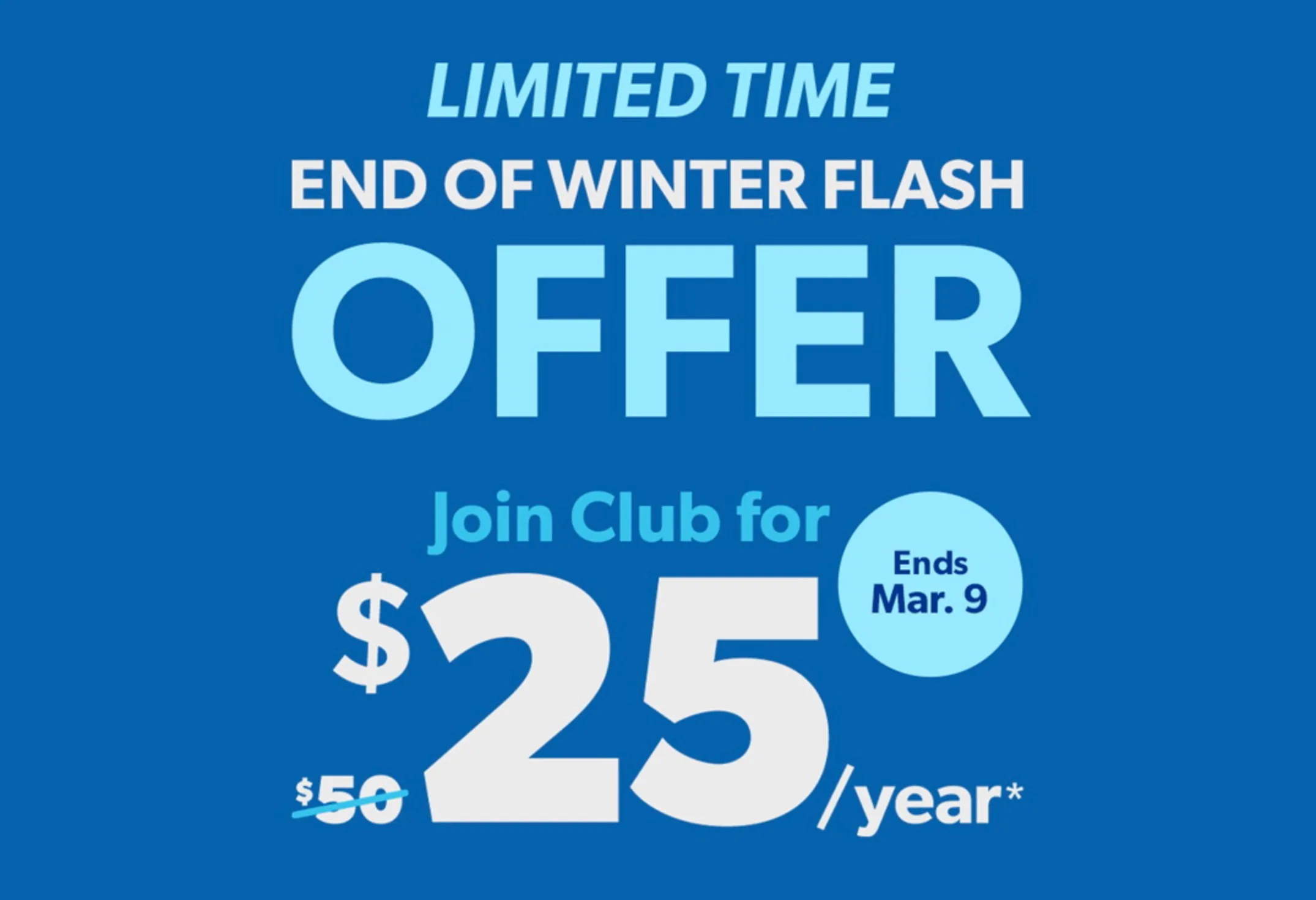 Sam's Club Membership at Sam's Club for $25 (reg $50)