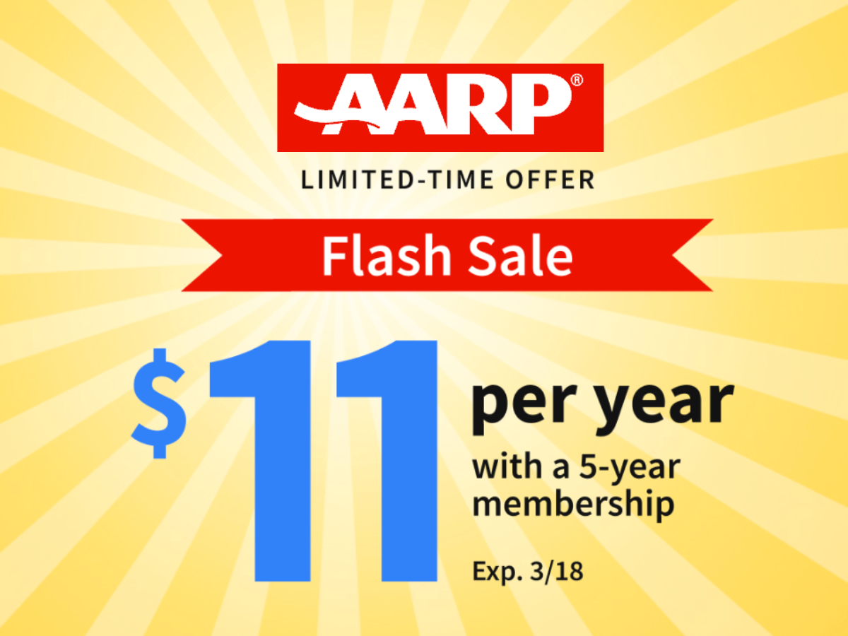 AARP 1-Year Membership at AARP for $11 (reg $16)