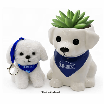 Free Puppy Planter & Keychain at Lowe's on april 4th