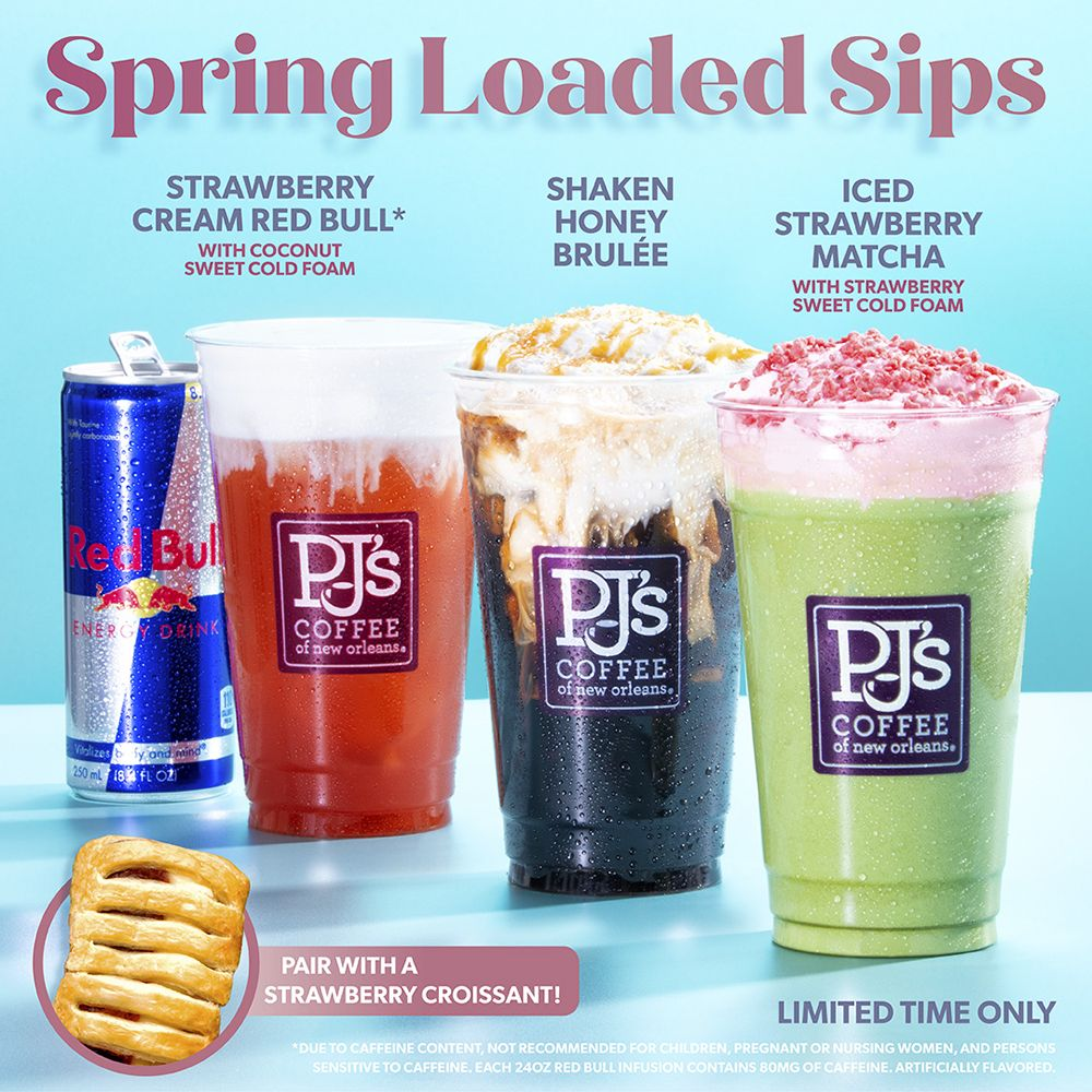 PJ's Coffee Limited-Time Spring Drinks and Treats