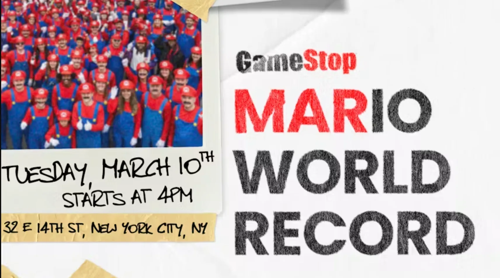 Free $5 GameStop Credit When You Dress as Mario